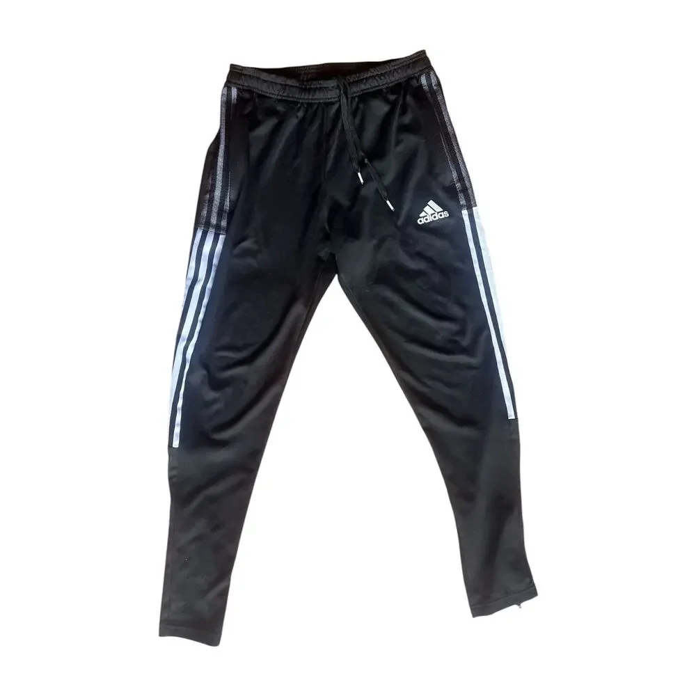 Adidas Aeroready Track Pants Drawstring Skinny Fit Black Women’s SZ M 26 X28 GUC